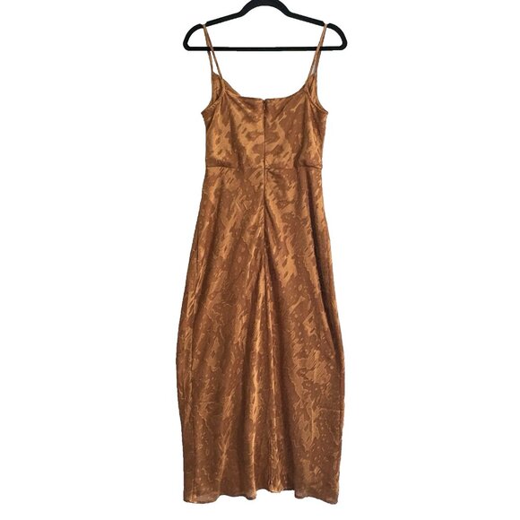 HUTCH Women Kinsey Sleeveless Cowl Neck Lined Midi Dress Sz 10 Copper hb-29 - Picture 3 of 14